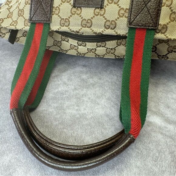 Gucci Sherry Line Monogram Gg Canvas Web Tote - Picture 8 of 14